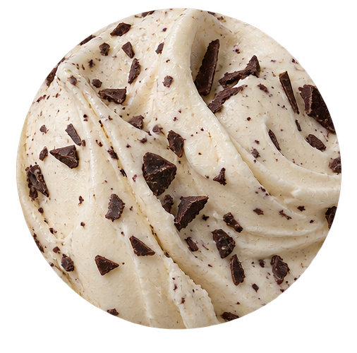 Textura artesanal de gelato, sabor Stracciatella