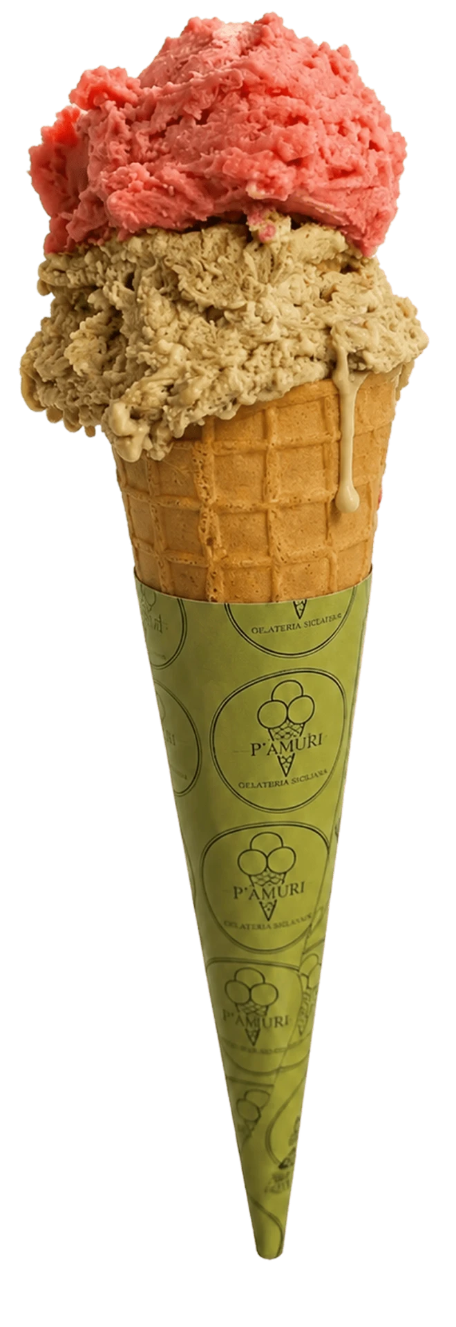 Cono P’Amuri con dos sabores de gelato